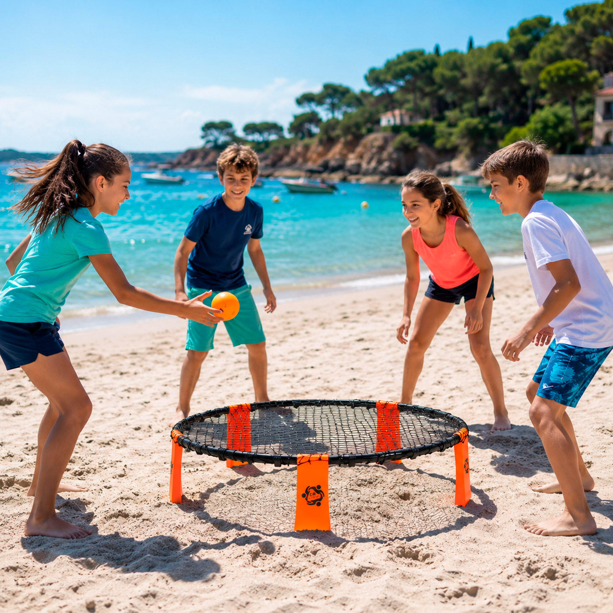 Juego Spikeball con red y 3 pelotas 4 jugadores a partir de 5 años 2/7