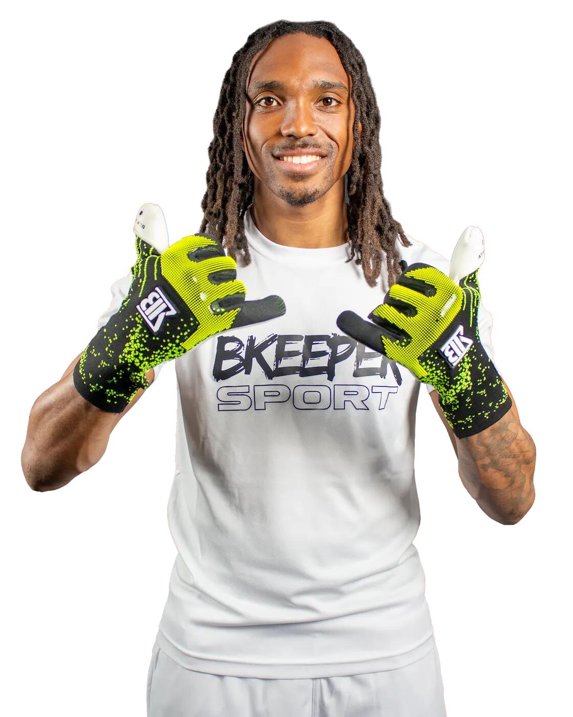 Luvas de goleiro Atik nº 26 amarelas para adultos 2/8