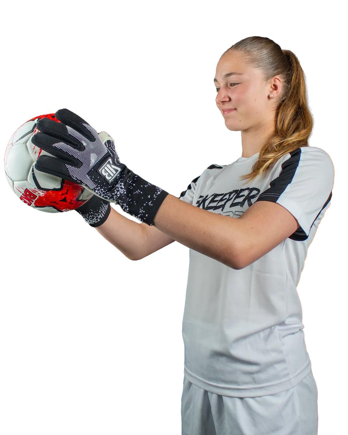 Luvas de goleiro Atik nº 26 pretas para adultos 3/7