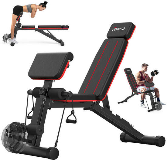 MD55 banc de musculation pliable banc d'entraînement incliné & plat capacité 450