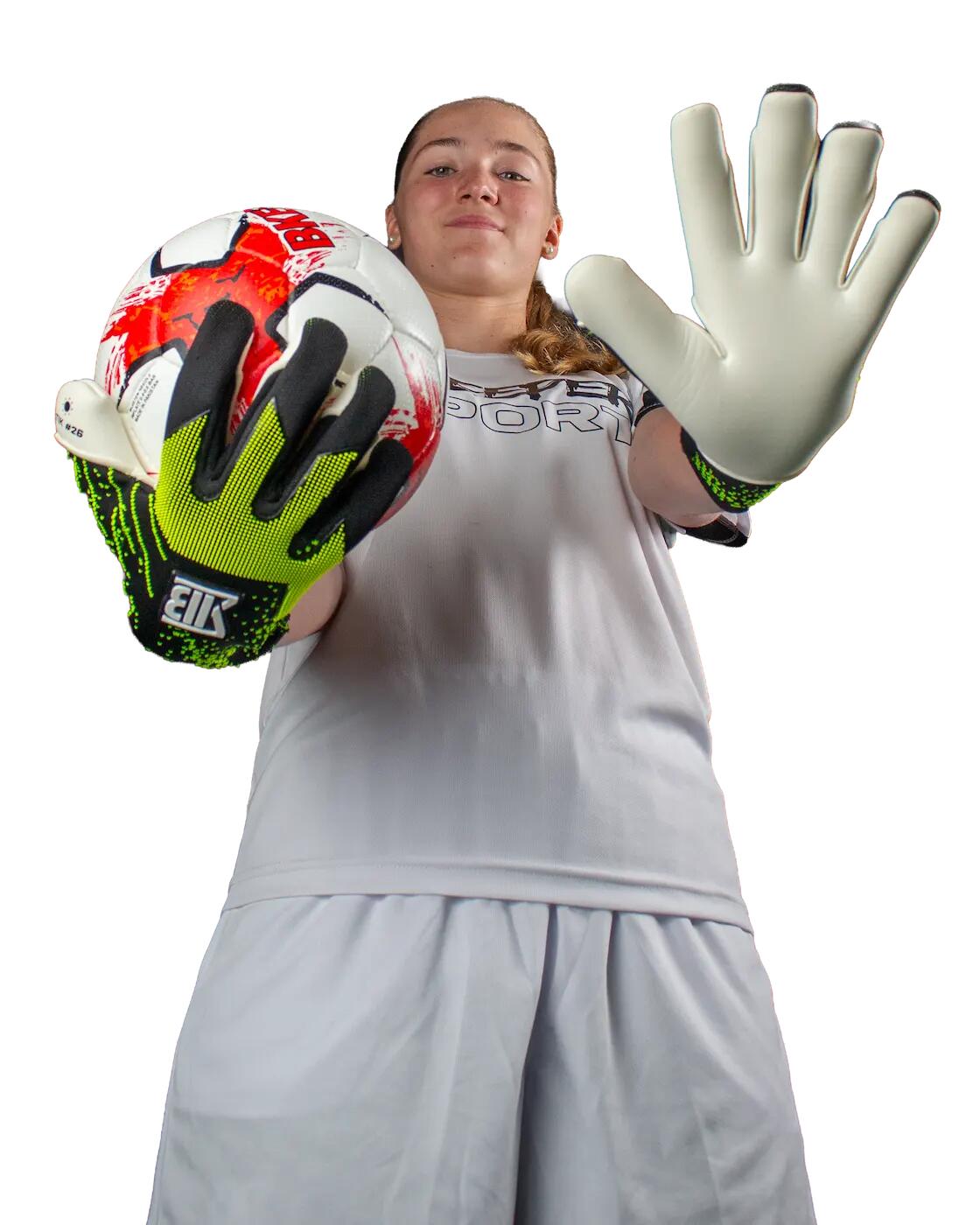 Luvas de goleiro Atik nº 26 amarelas para adultos 6/8