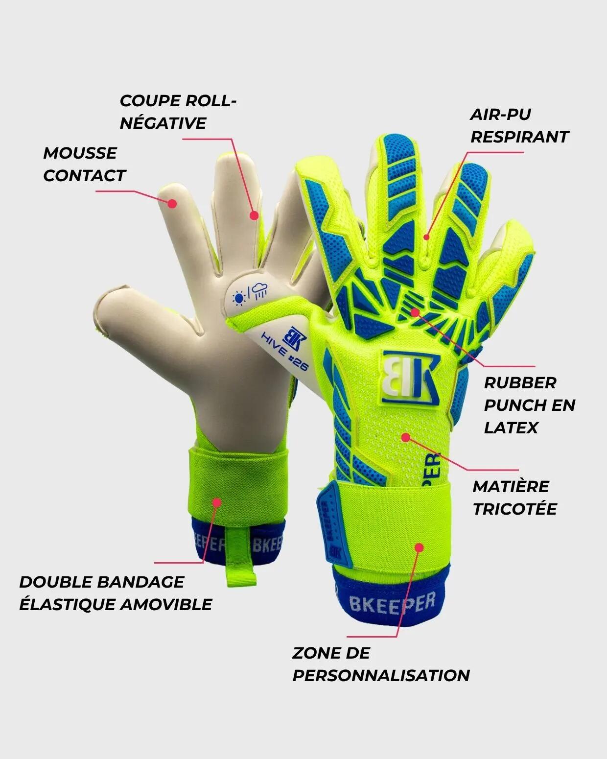 Luvas de goleiro Adult Hive nº 26 amarelas 5/7