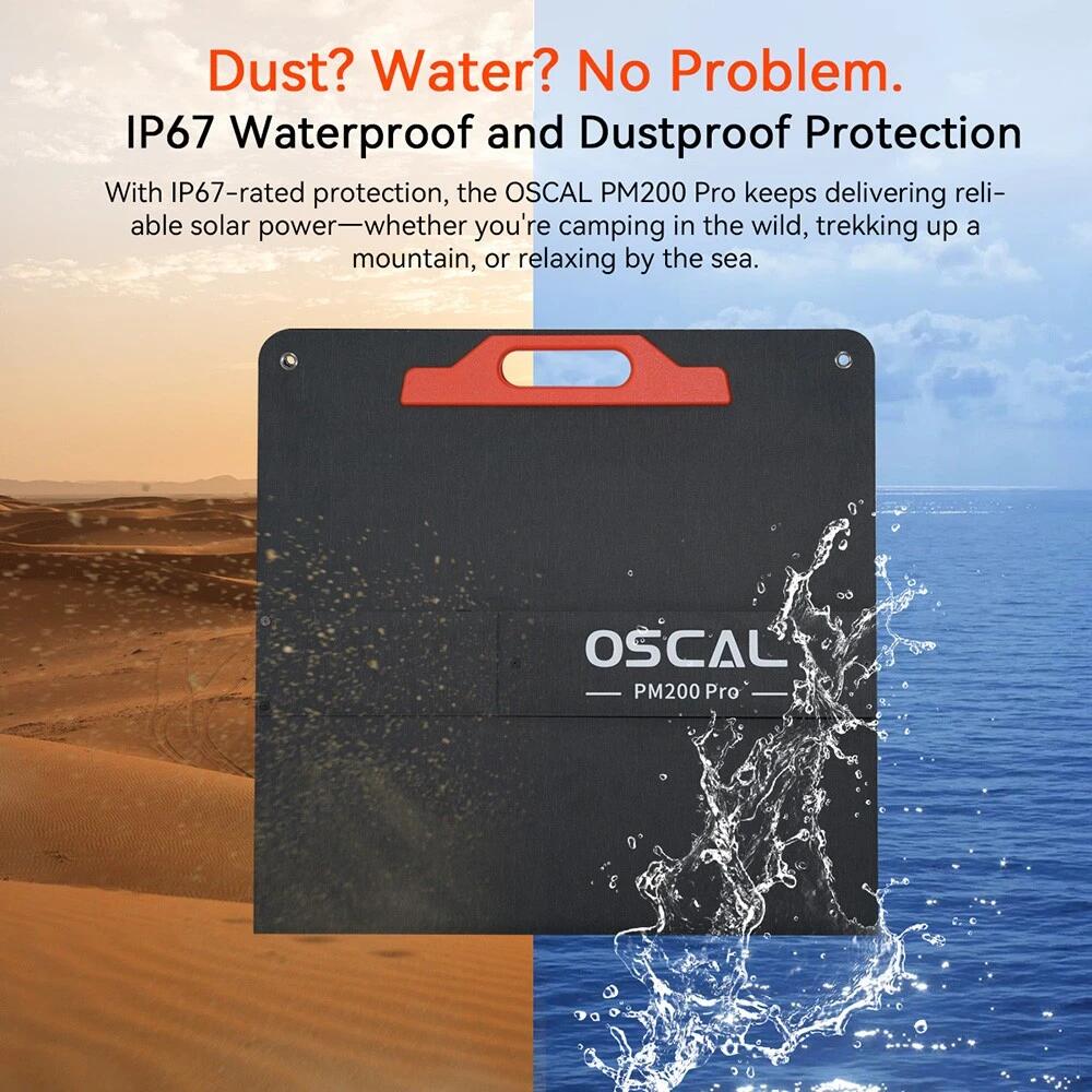 Oscal PM200 Pro Opvouwbaar zonnepaneel - 200W 4/7