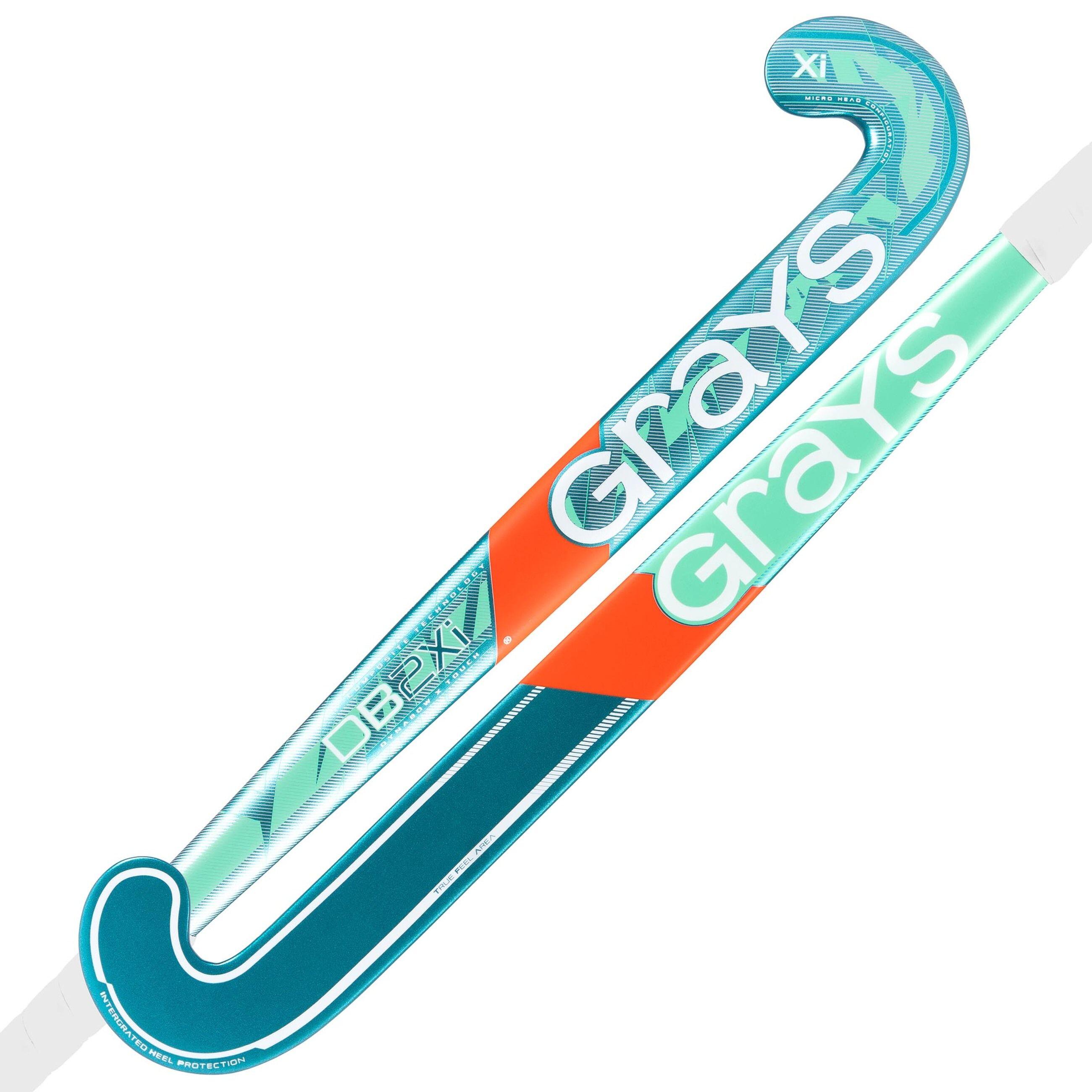 Grays DB2Xi Dynabow Senior Stick de Hockey Blauw/Groen 1/1