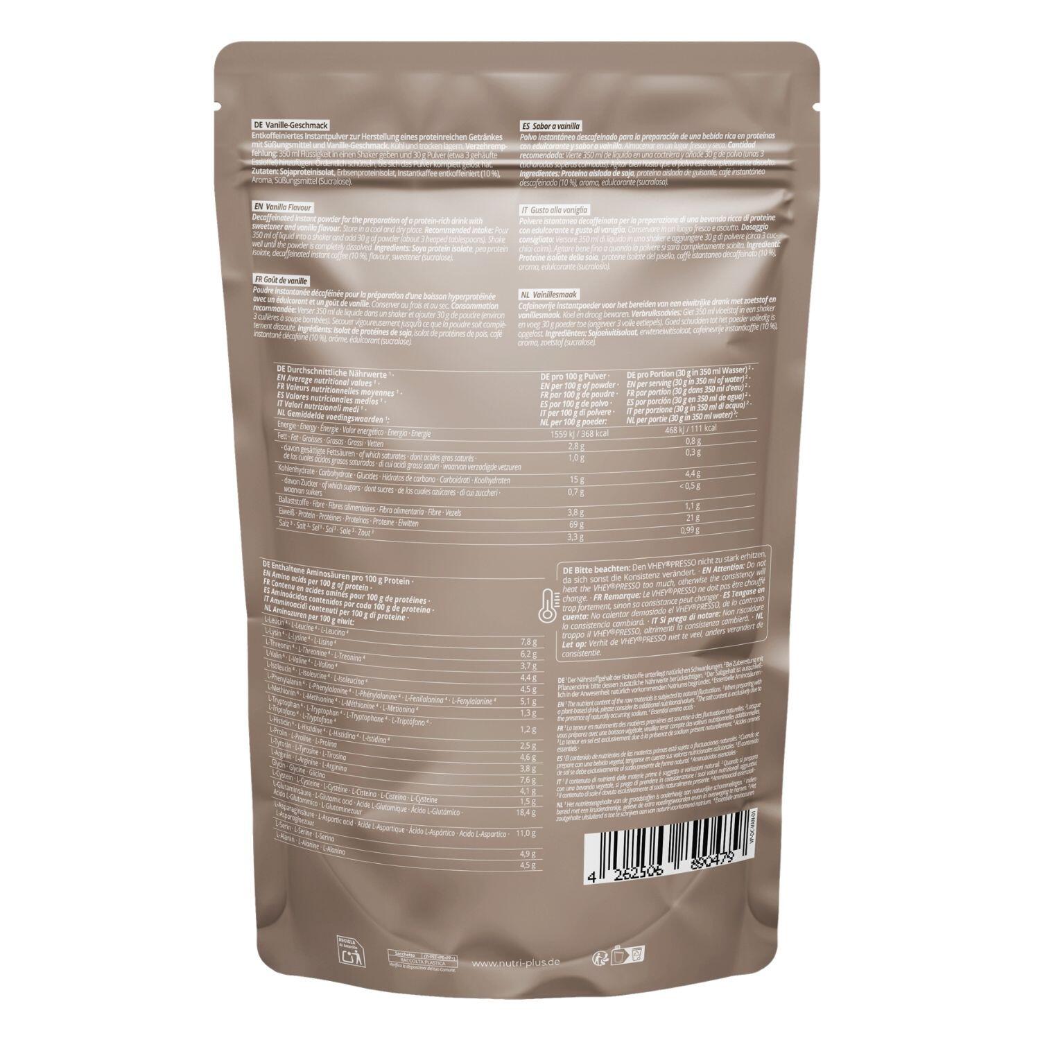 Proteinkaffee VHEYpresso entkoffeiniert - Protein Iced Coffee Vanilla 800g 5/5