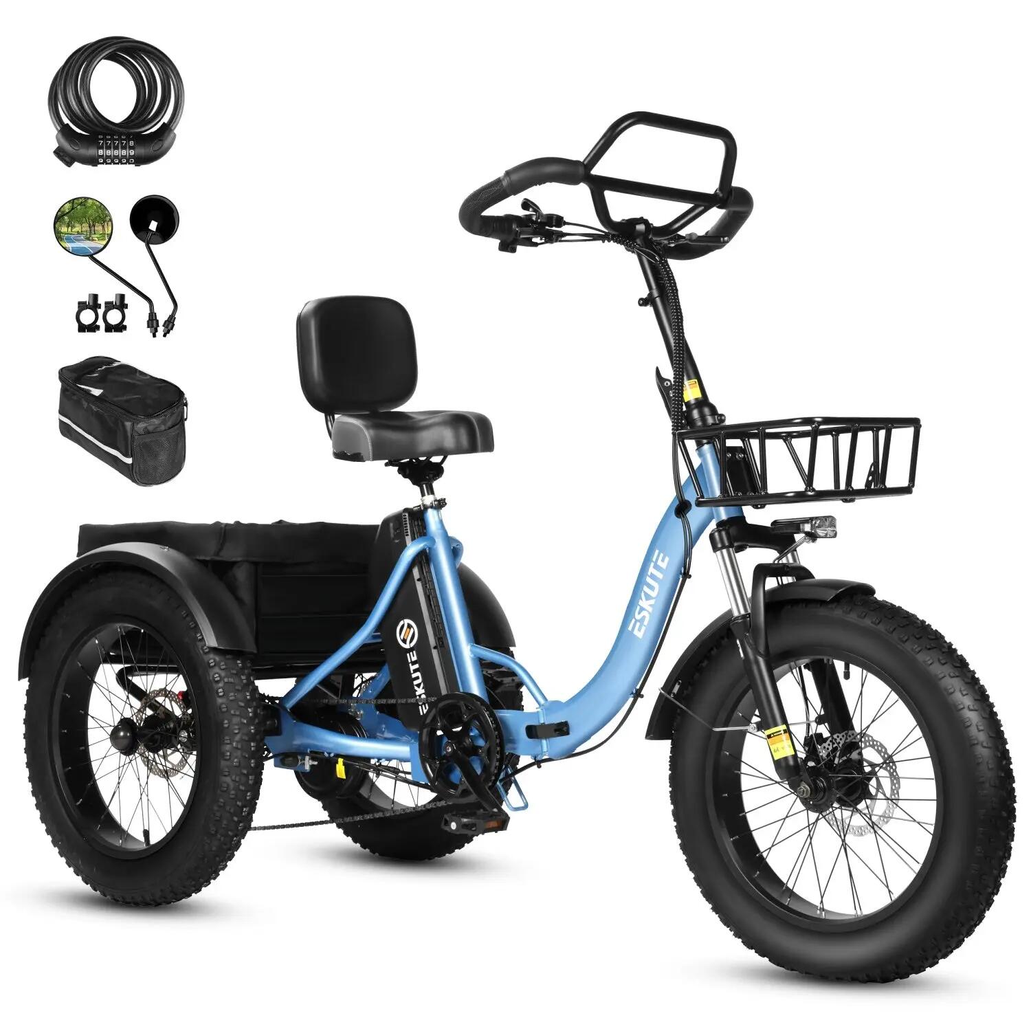 ESKUTE T302 Pro  Bicicletta Elettrica 250W 48V 20.8Ah 20"  Accessori Blu 2/5
