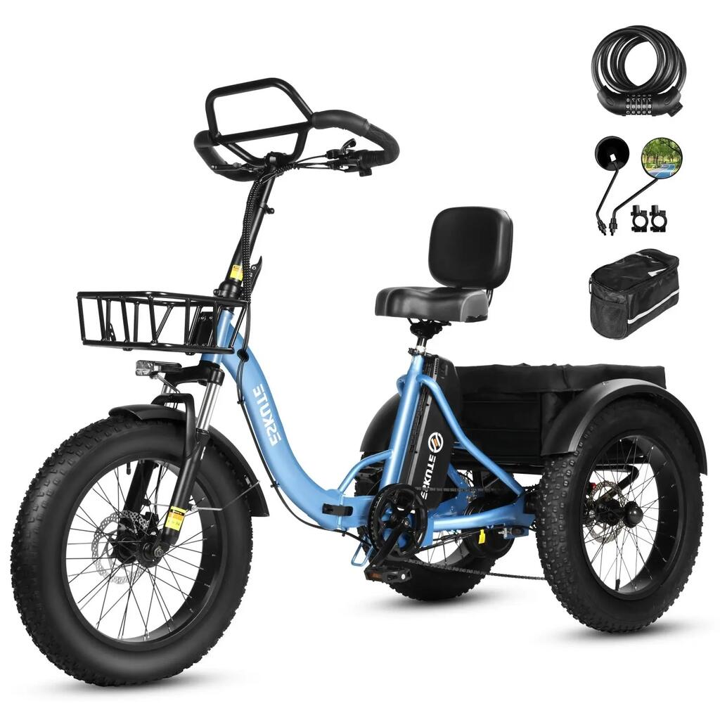 ESKUTE T302 Pro електрически велосипед 250W 48V 20.8Ah 20"  Аксесоари Сини