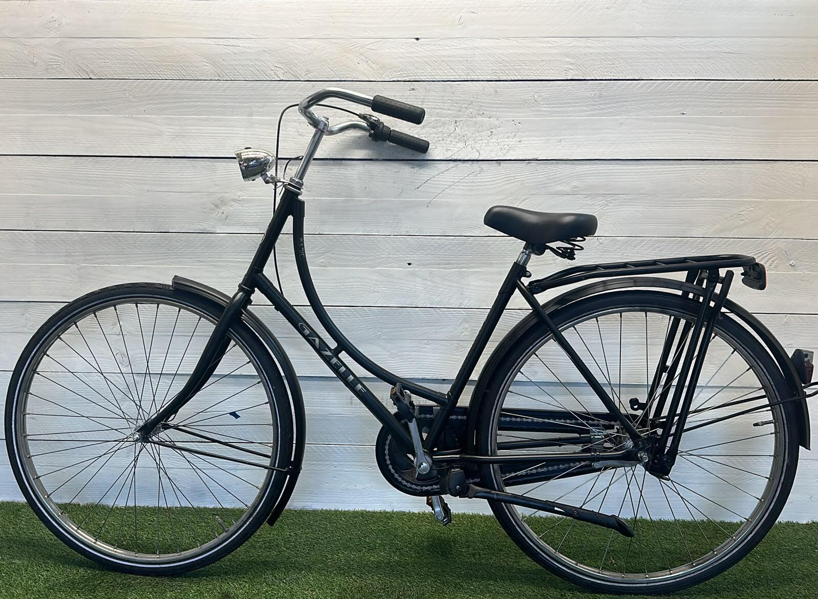 Gazelle stadsfiets zwart, city speed, 28" - tweedehands, compleet geserviced 2/3