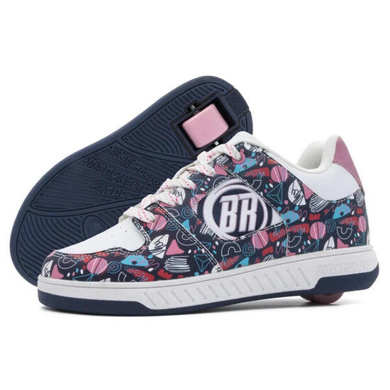 BREEZY ROLLERS Chaussure à Roulettes Groovy White Multicoloured