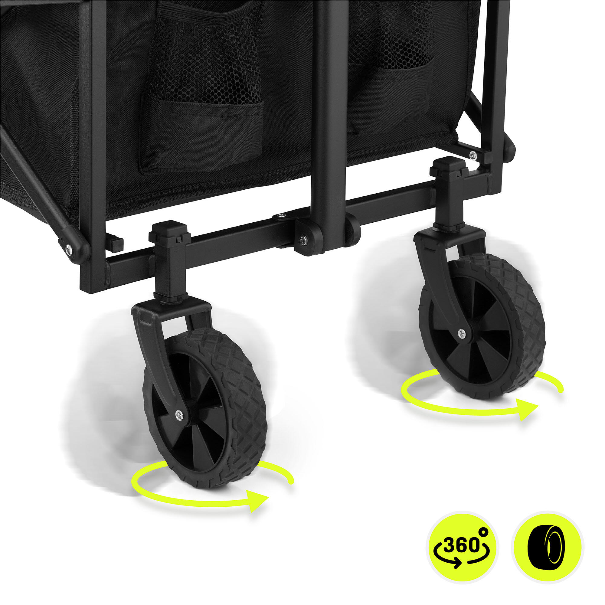Carrito de Transporte Plegable Playa Jardín Camping 80L Oxford Tejido Máx 80kg 7/7