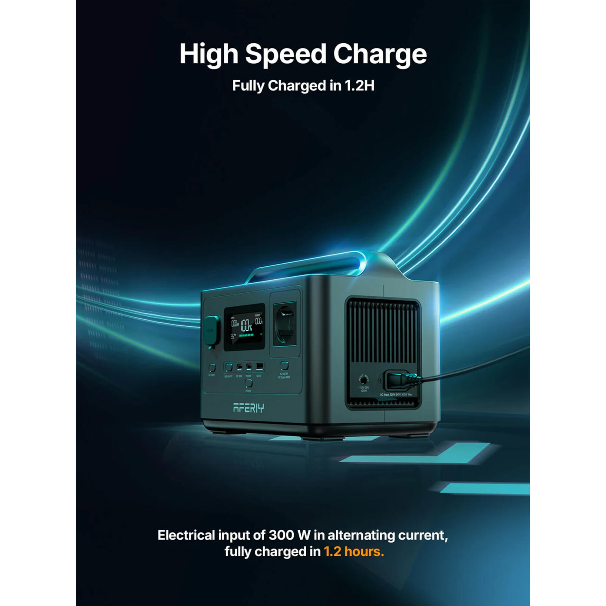 AFERIY P040 Estación de energía portátil - 400W, 256Wh 3/7