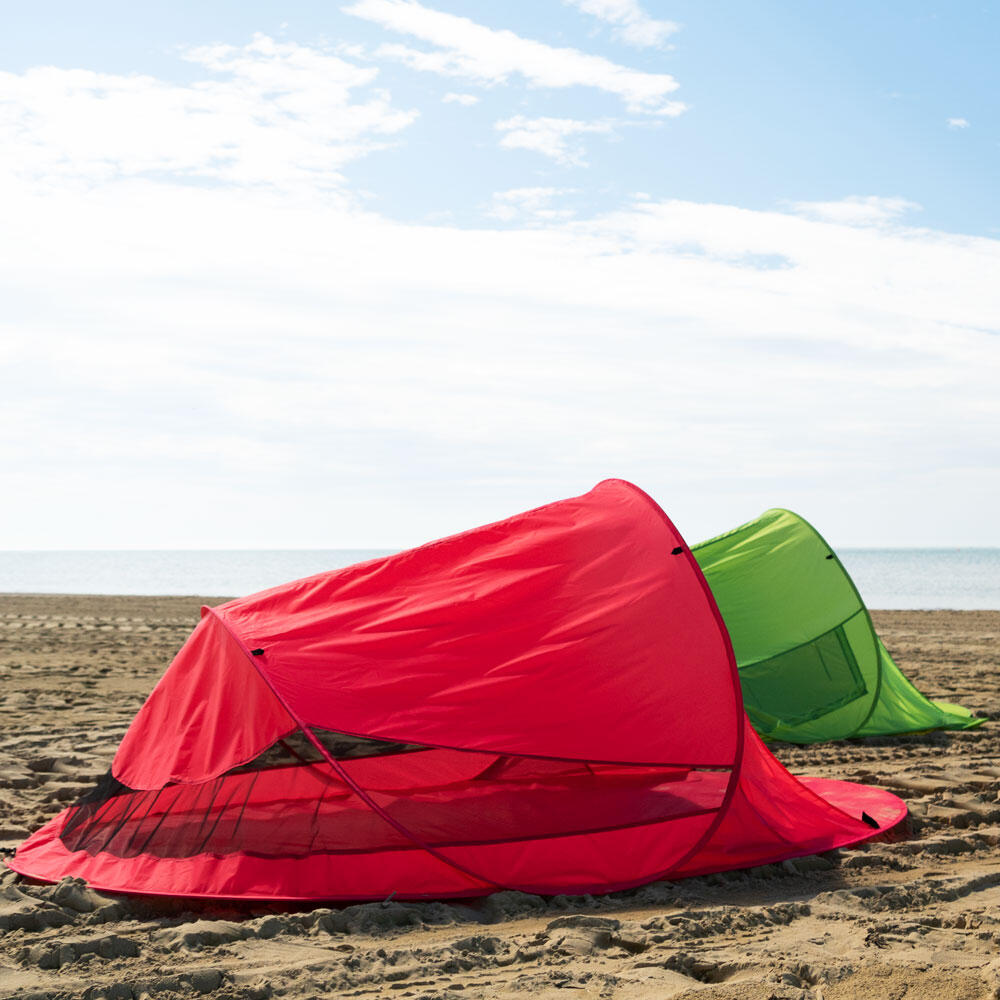 Pop Up Strandmuschel Zack II Pink - Strandburg, selbstaufbauend, UV
Schutz 60 3/7