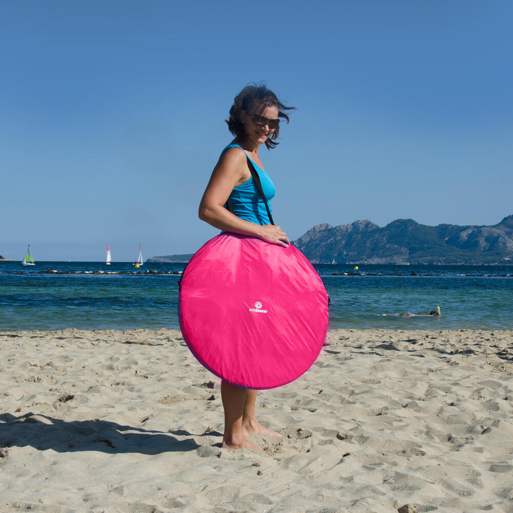 Pop Up Strandmuschel Zack II Pink - Strandburg, selbstaufbauend, UV
Schutz 60 4/7