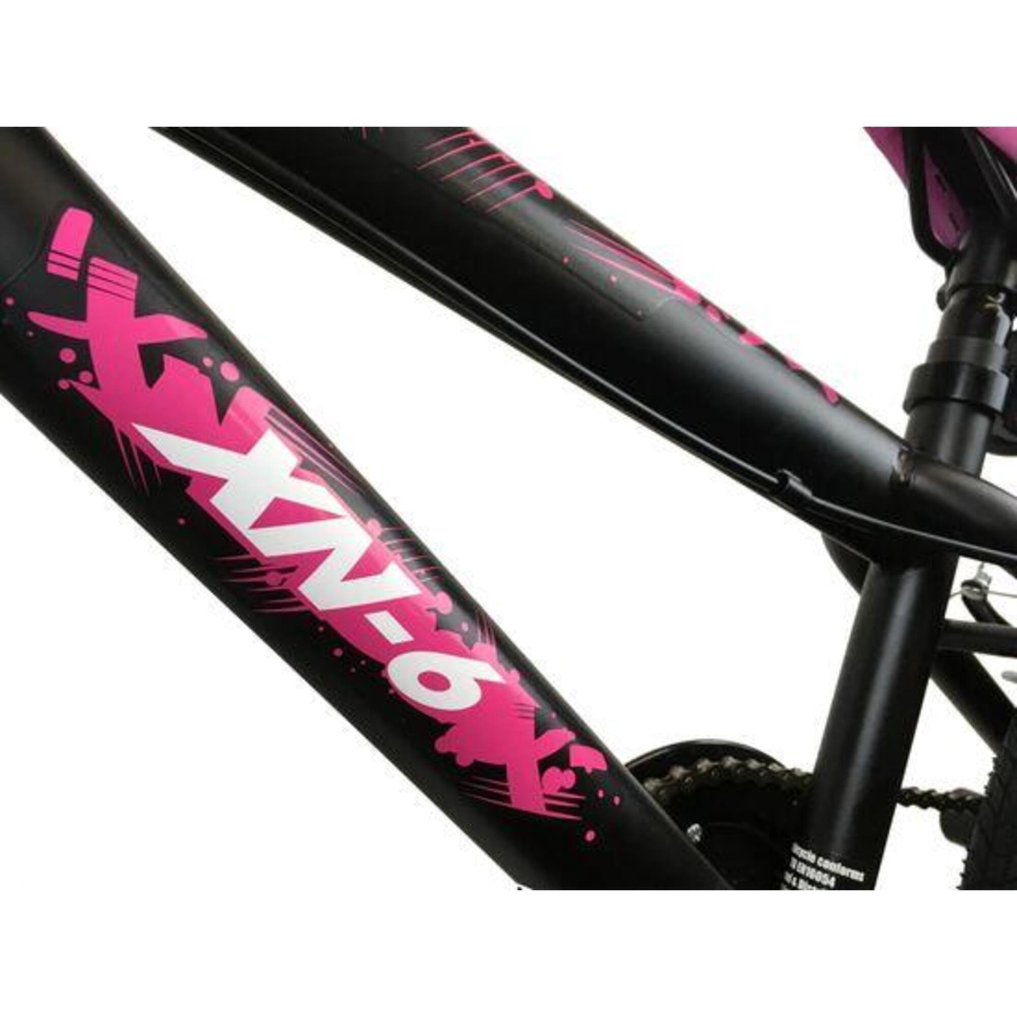 XN-6 BMX Bike Girls Freestyle BMX 18in MAG Wheel Black/Pink 3/5