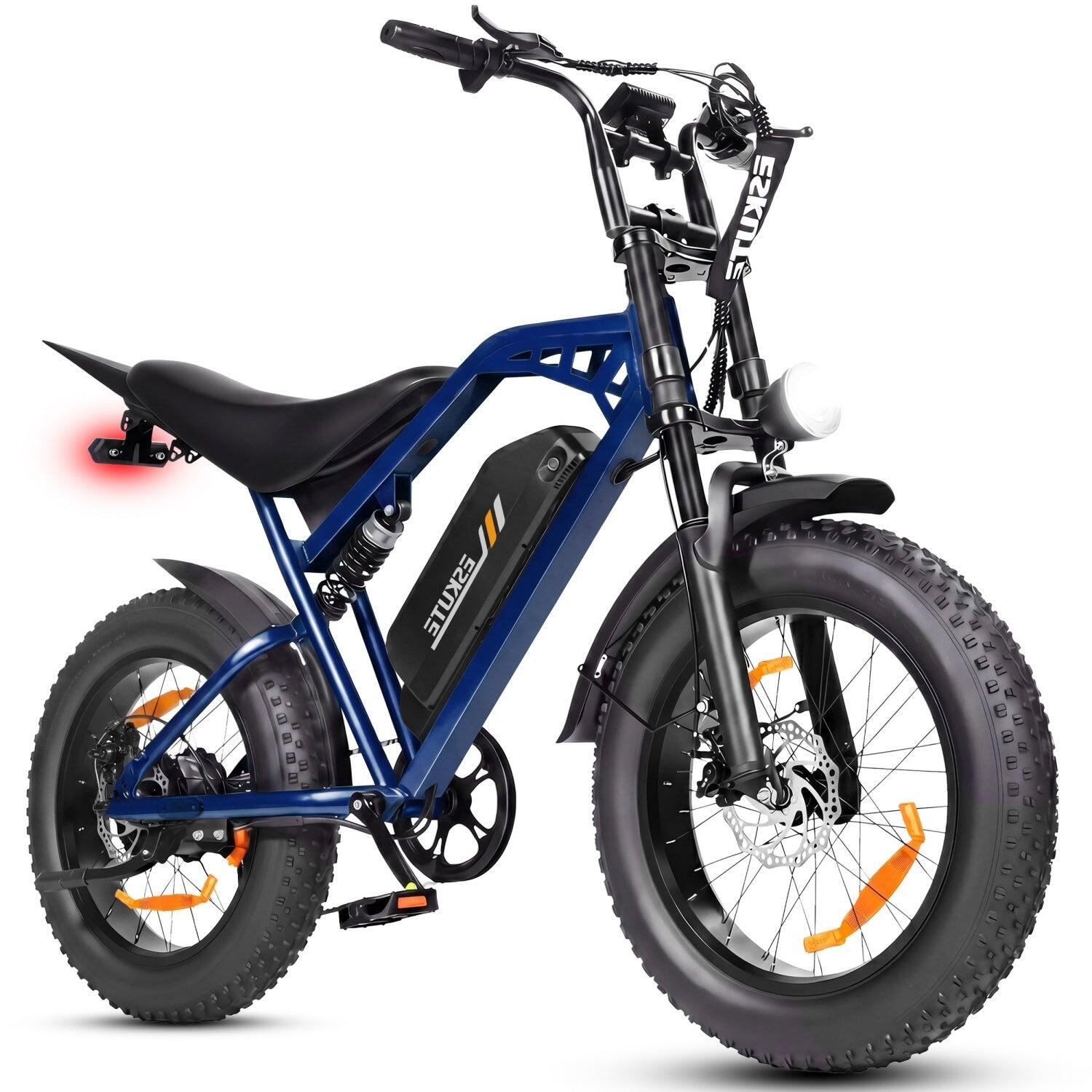 Elektrische Motorfiets ESKUTE V202 250W 48V20.8Ah 20" Blauw 4/5