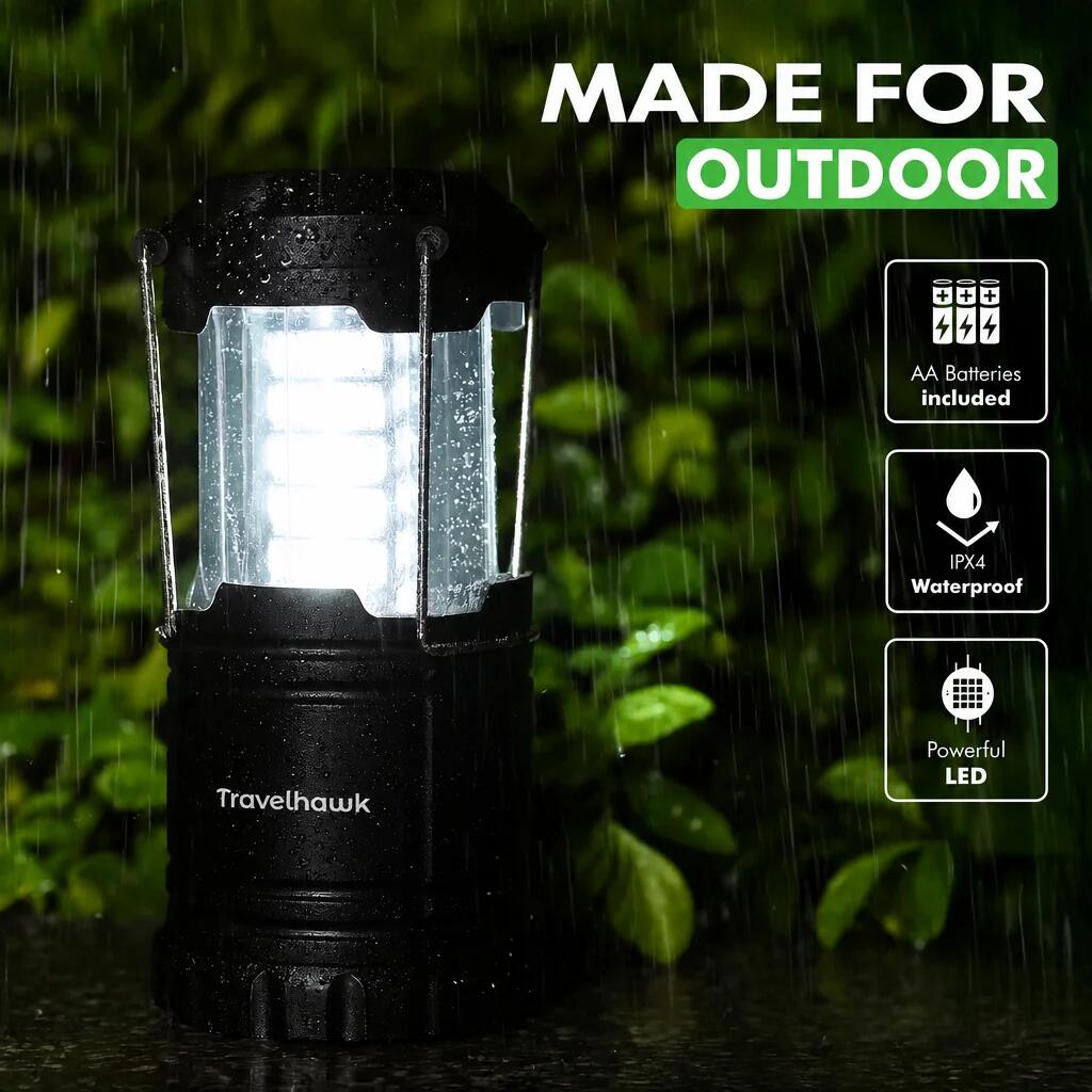Lot de 2 lampes de camping LED à piles pour tente 3/5