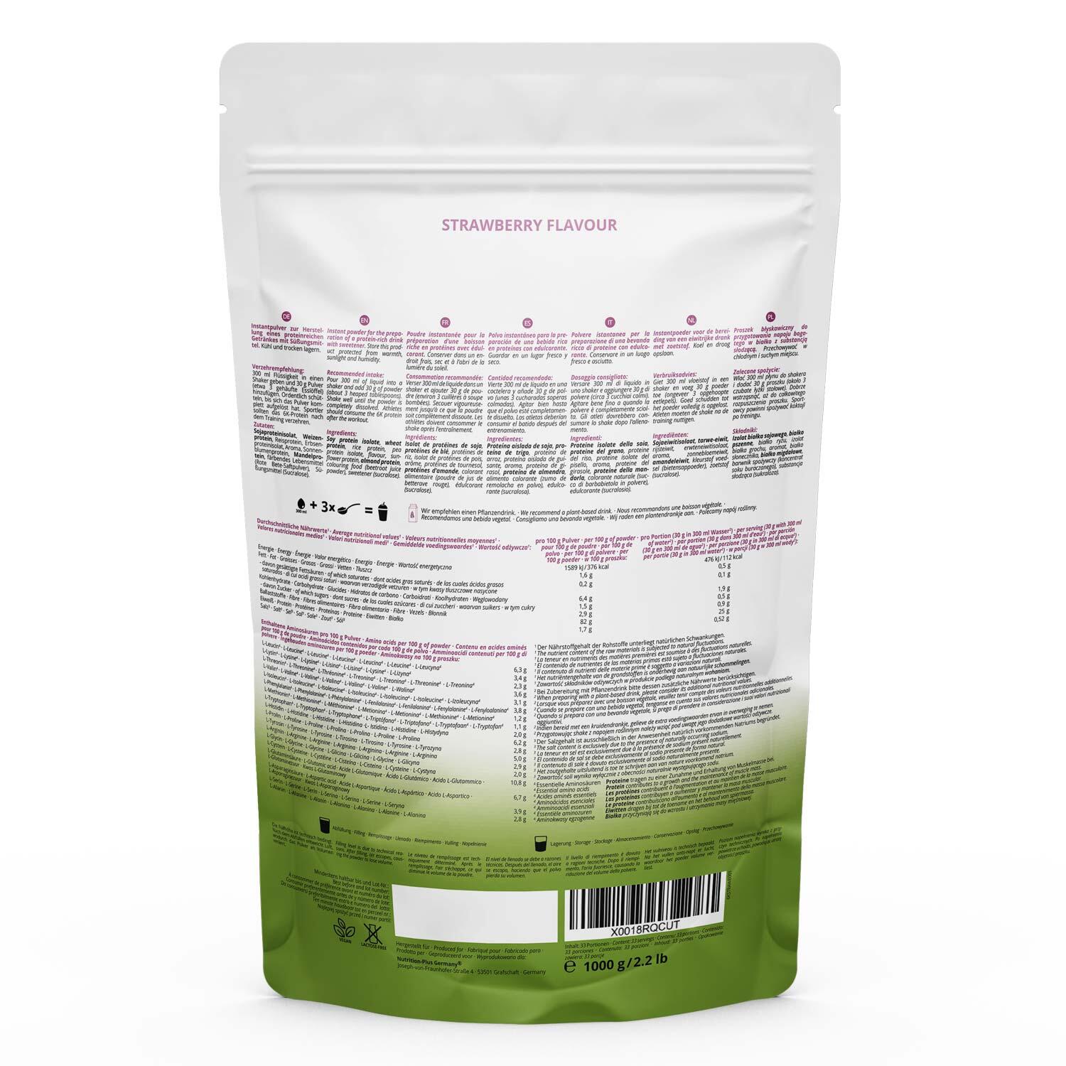 Proteinpulver 6K 1000g - Strawberry 2/5