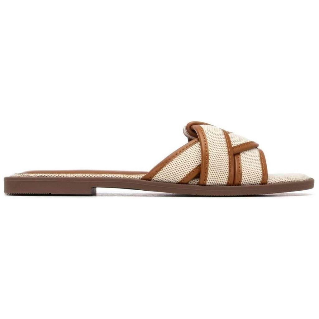 Slide sandals Xti model 145114-CAMEL for women