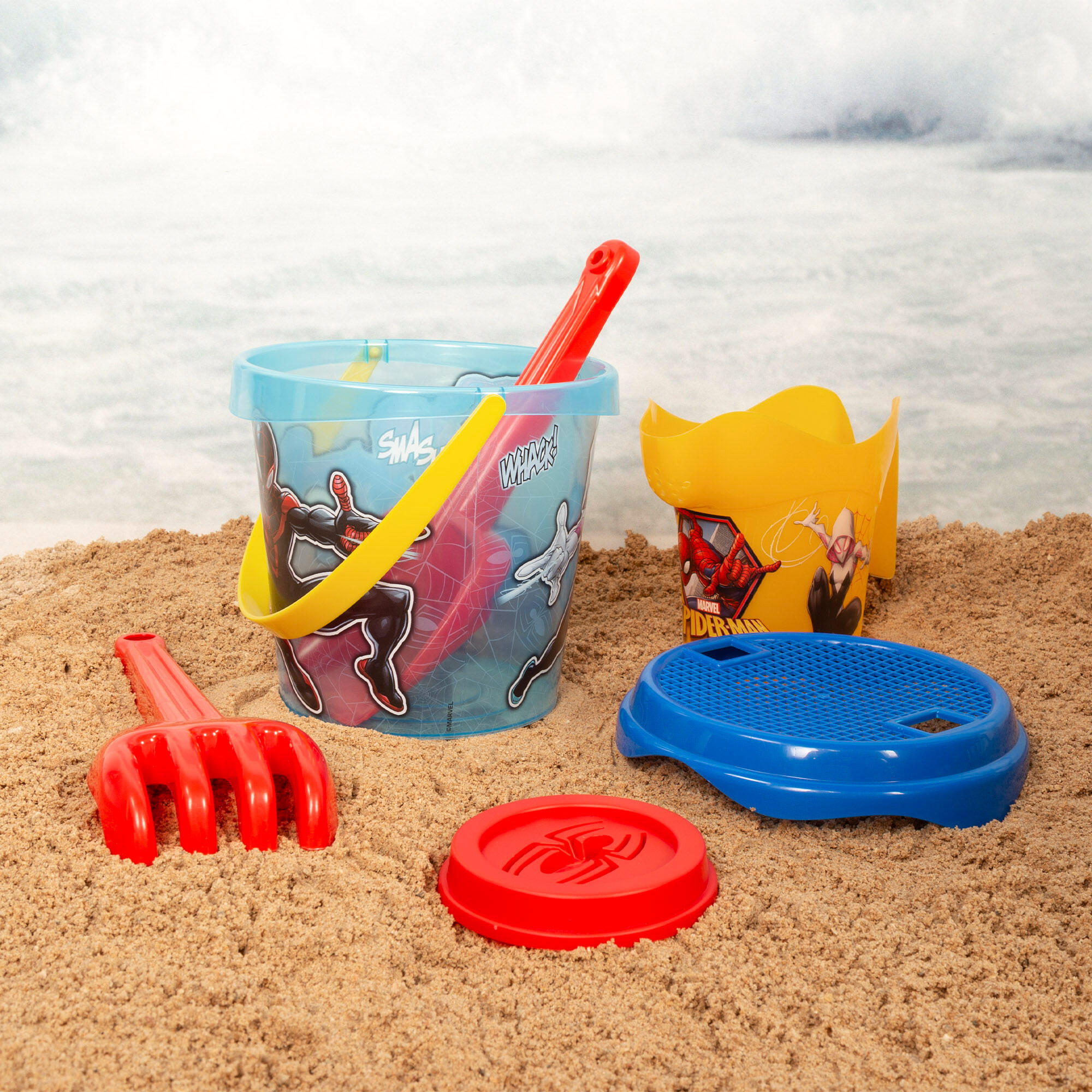 Spider-Man Ensemble seau de plage avec accessoires serviette et sac 6/7