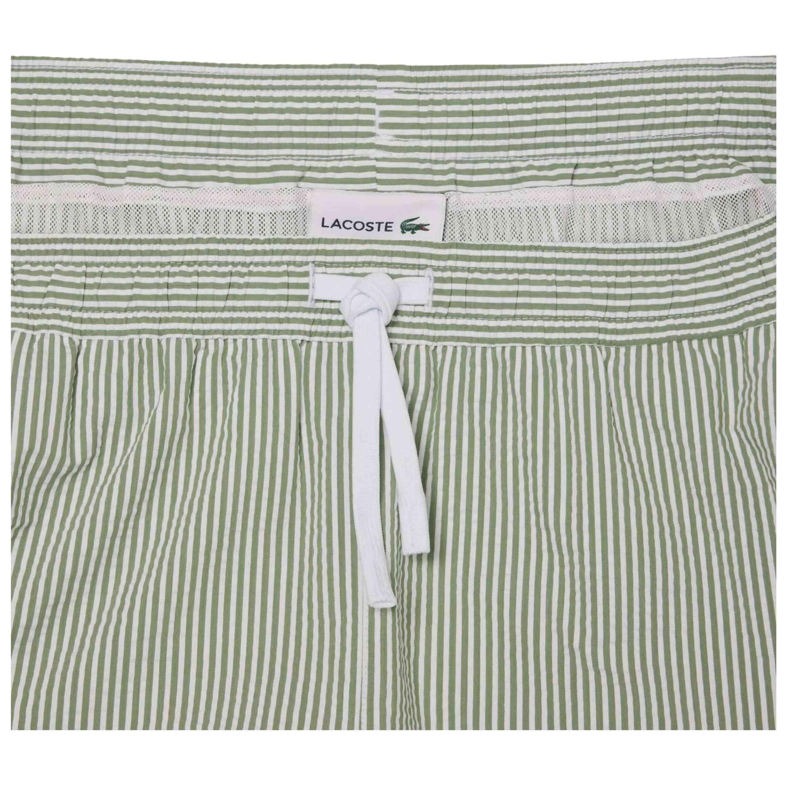 Traje de banho Lacoste modelo Bañador Lacoste Mid Length Striped Text para homem 2/4