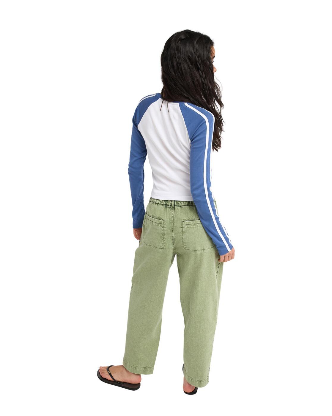Pantalón de cintura elástica BREAK MY SOUL Verde Mujer 2/4