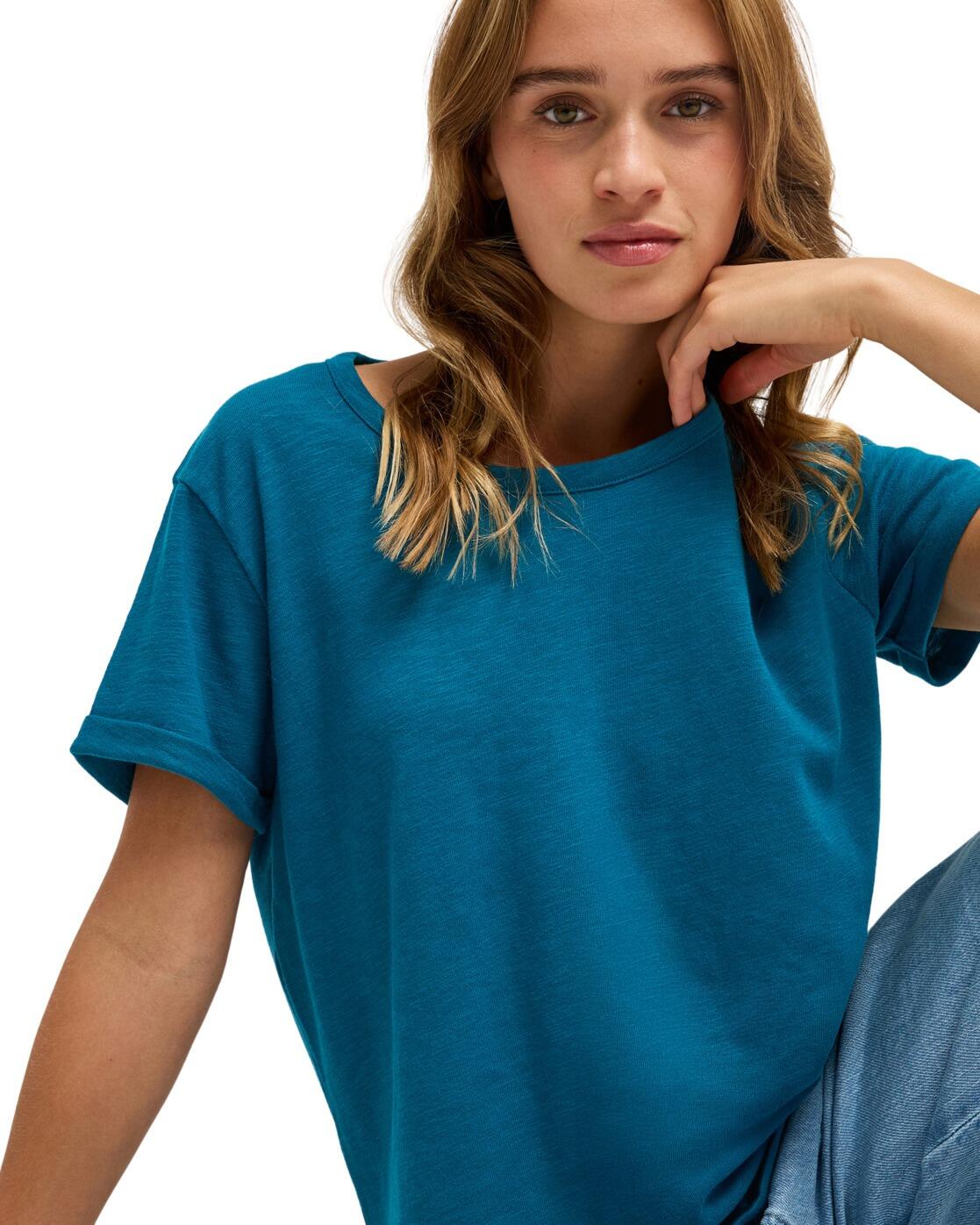 T-Shirt OCEANWAVE REGULAR EMBY Blau Dames 4/4