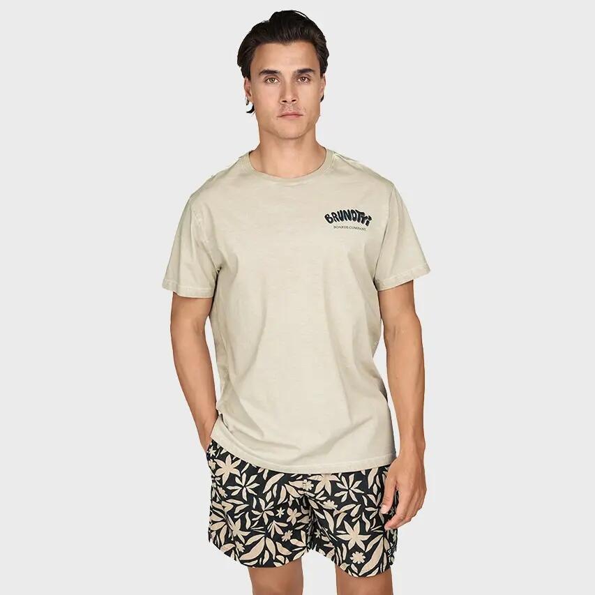 Johnian Heren T-Shirt Fashion Regular Fit Crewneck Feather Grey 2/7