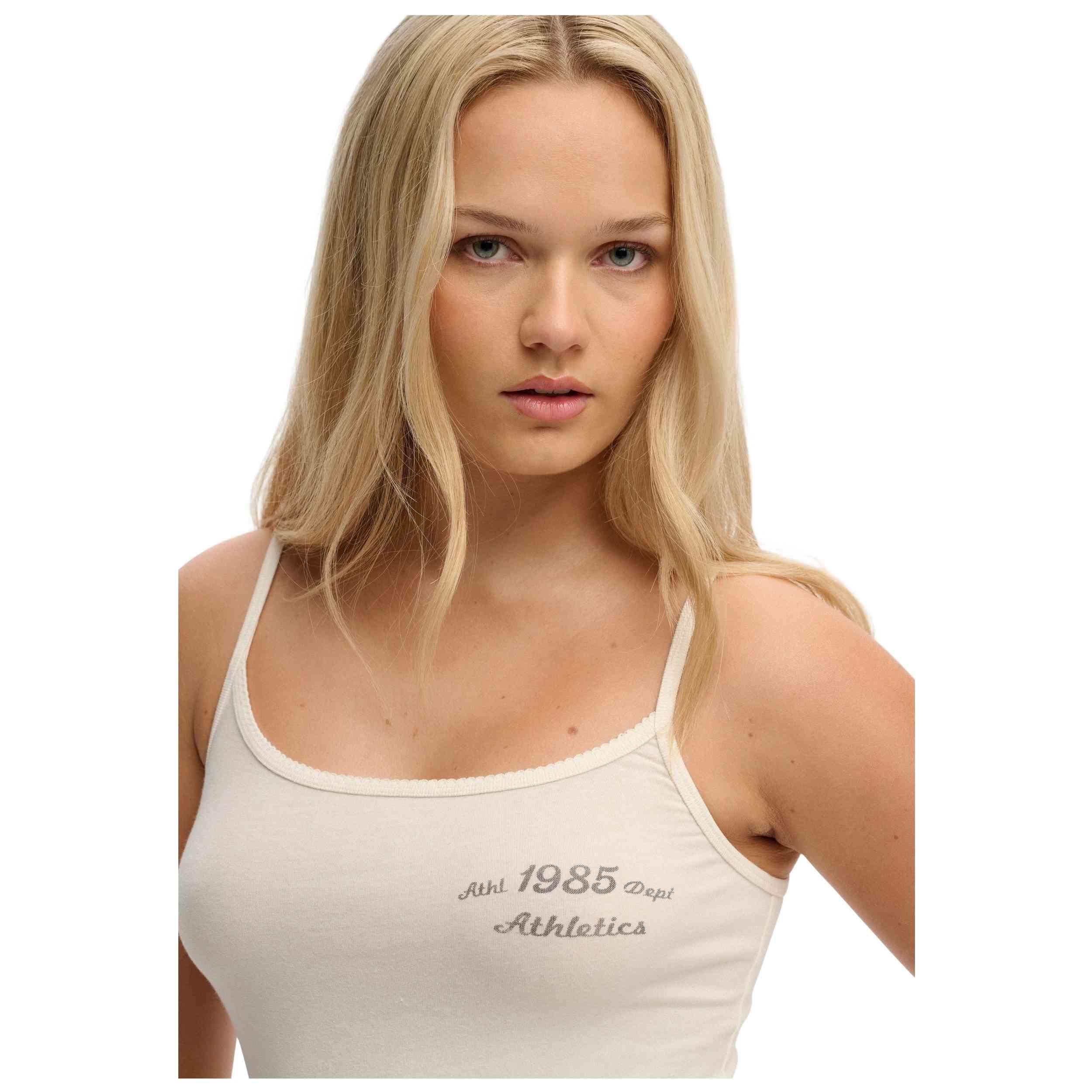 Camiseta regata Superdry modelo ATH ESS GRAPHIC CAMI para mulheres 3/5