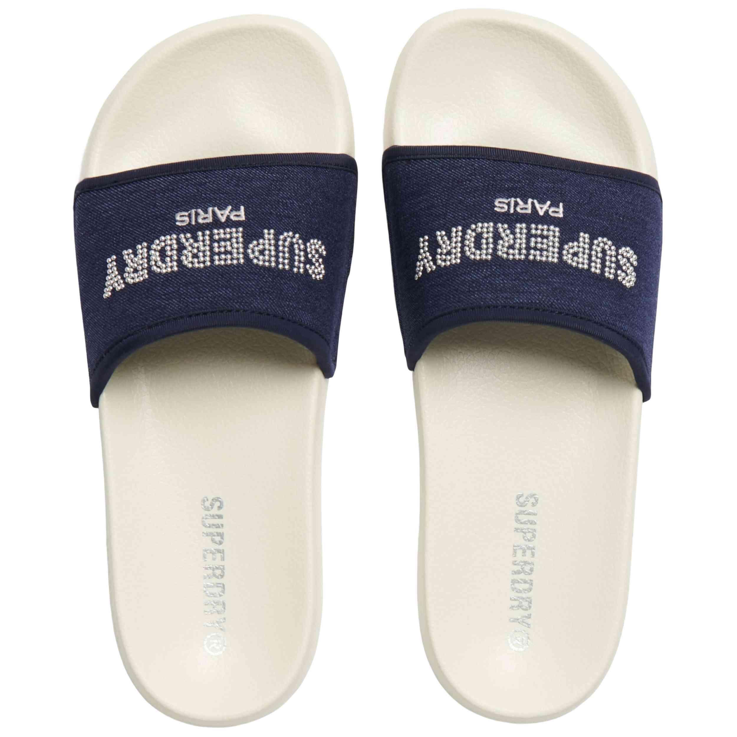 Chanclas Superdry modelo RHINESTONE LUXE POOL SLIDE para mujer 3/5
