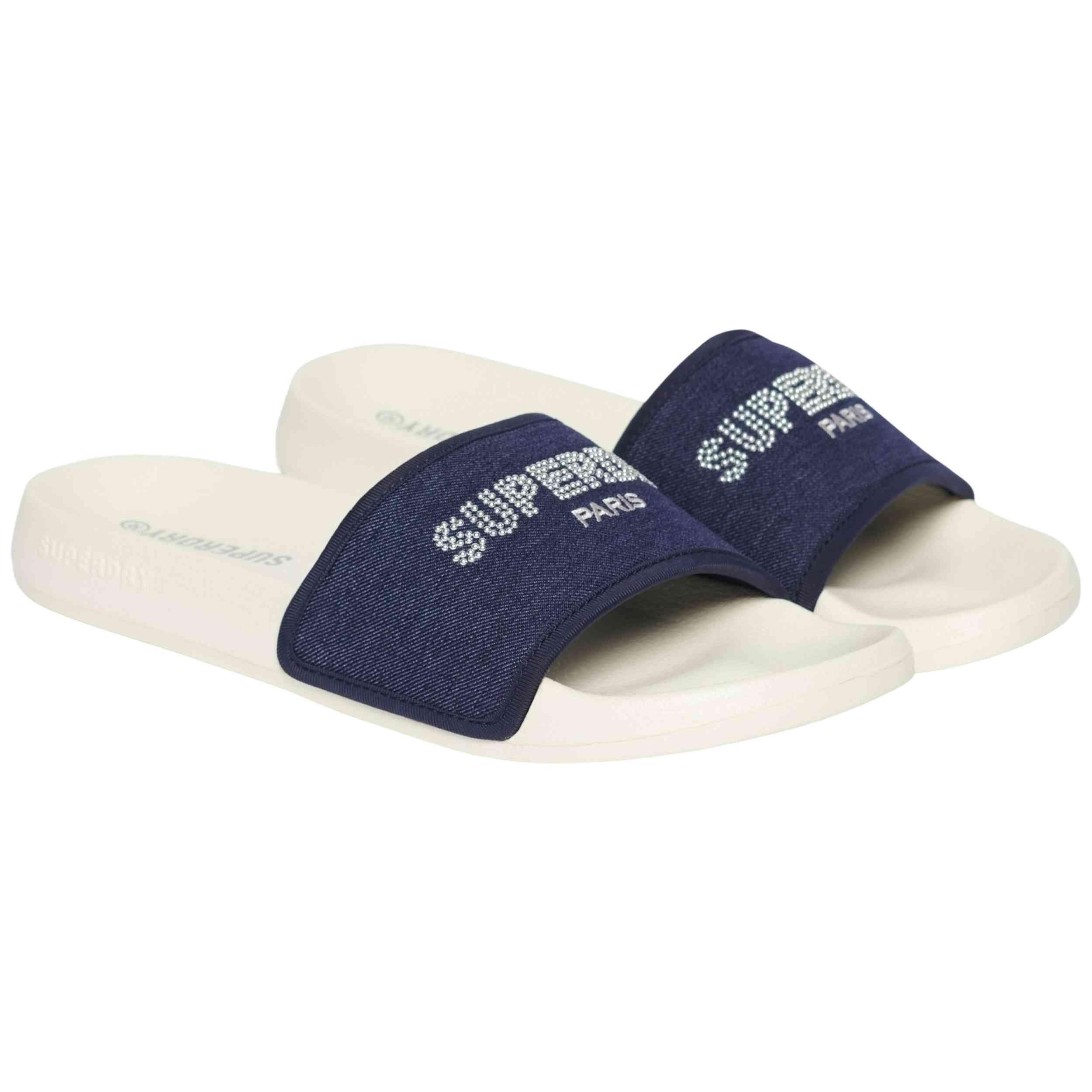 Chanclas Superdry modelo RHINESTONE LUXE POOL SLIDE para mujer 2/5