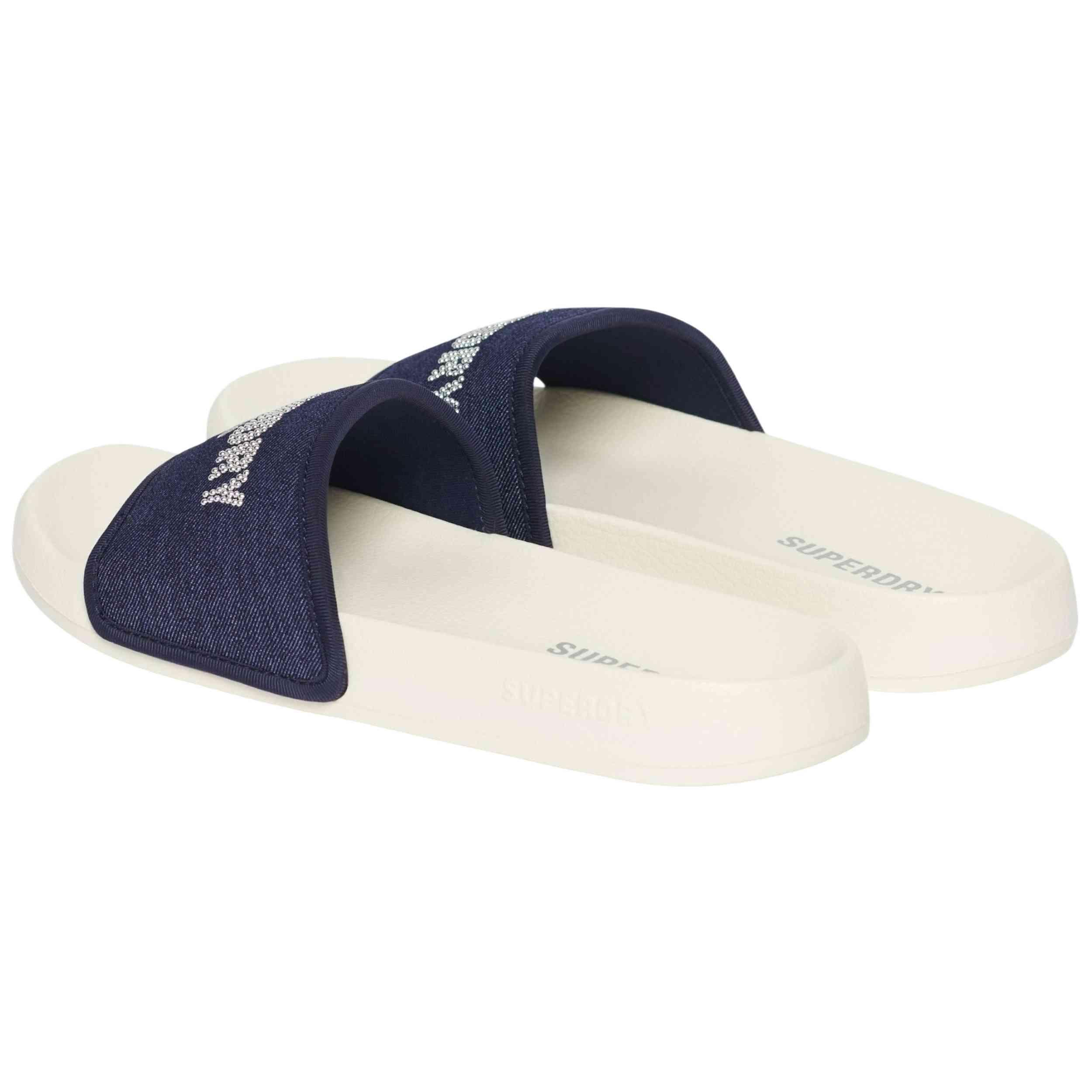 Chanclas Superdry modelo RHINESTONE LUXE POOL SLIDE para mujer 4/5