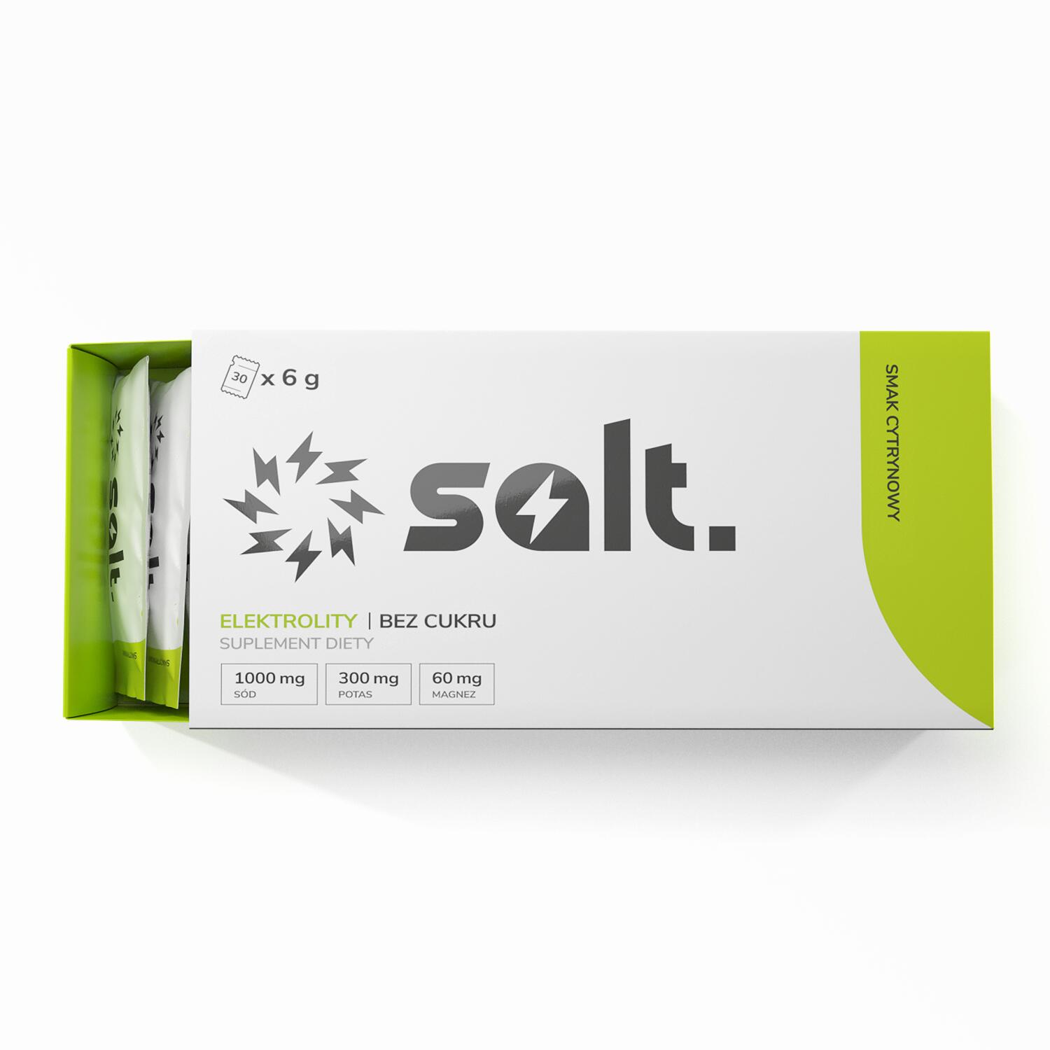 Elektrolity Bez Cukru salt. Cytrynowe Magnez Potas Sód Keto 30 Saszetek 2/7