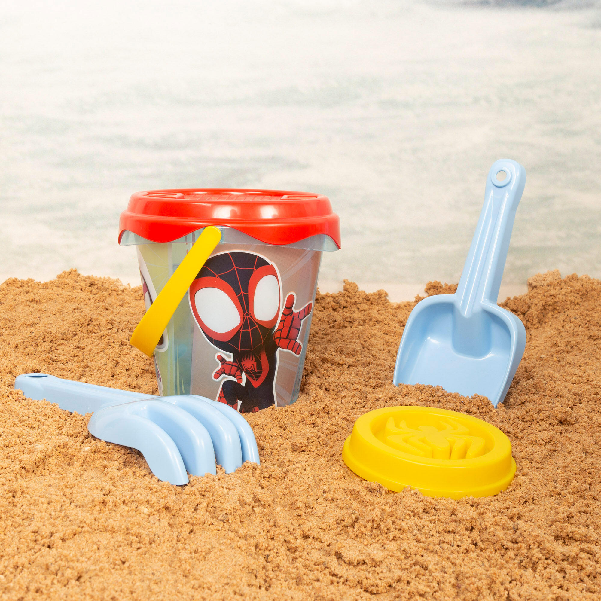 Set de playa infantil Spidey con poncho cubo y juguetes a partir de 18 meses 7/7