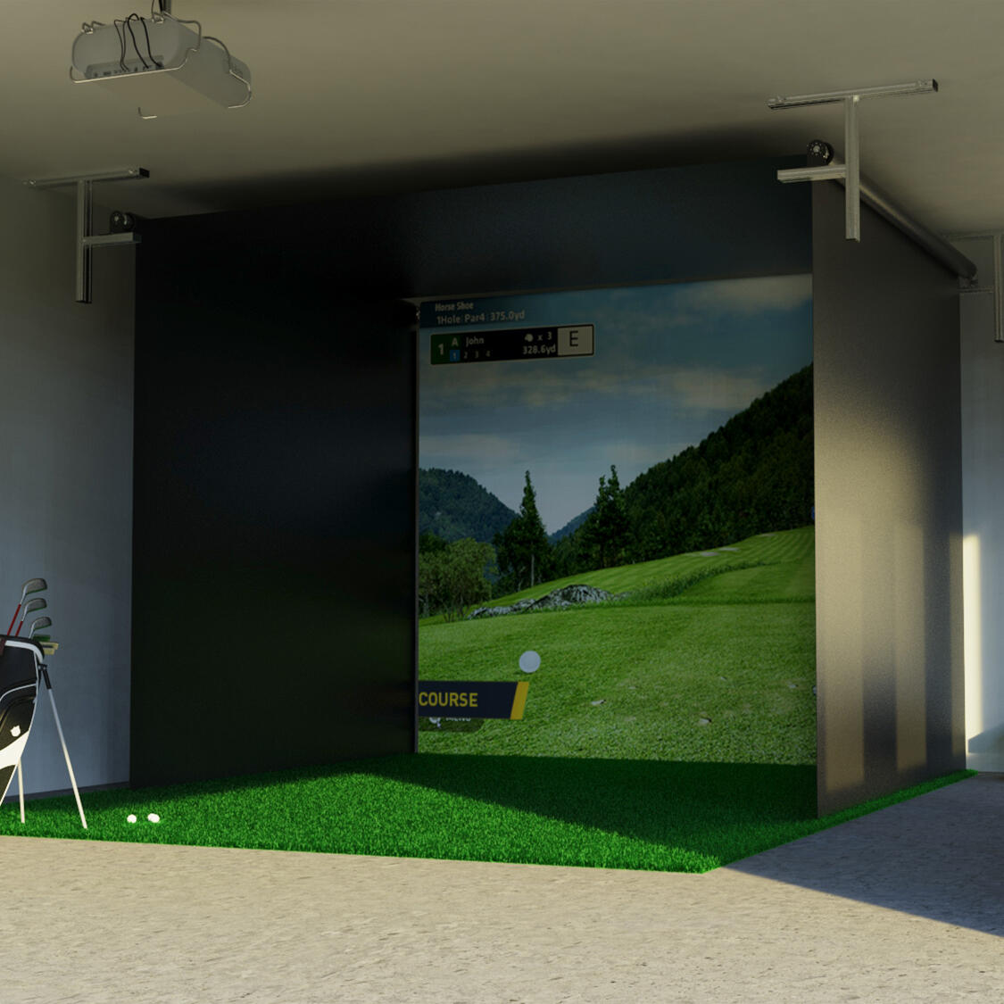 Écran sportif Vanish 13H avec manivelle, 2,9–3 x 3,7 x 1,5 m 4/7