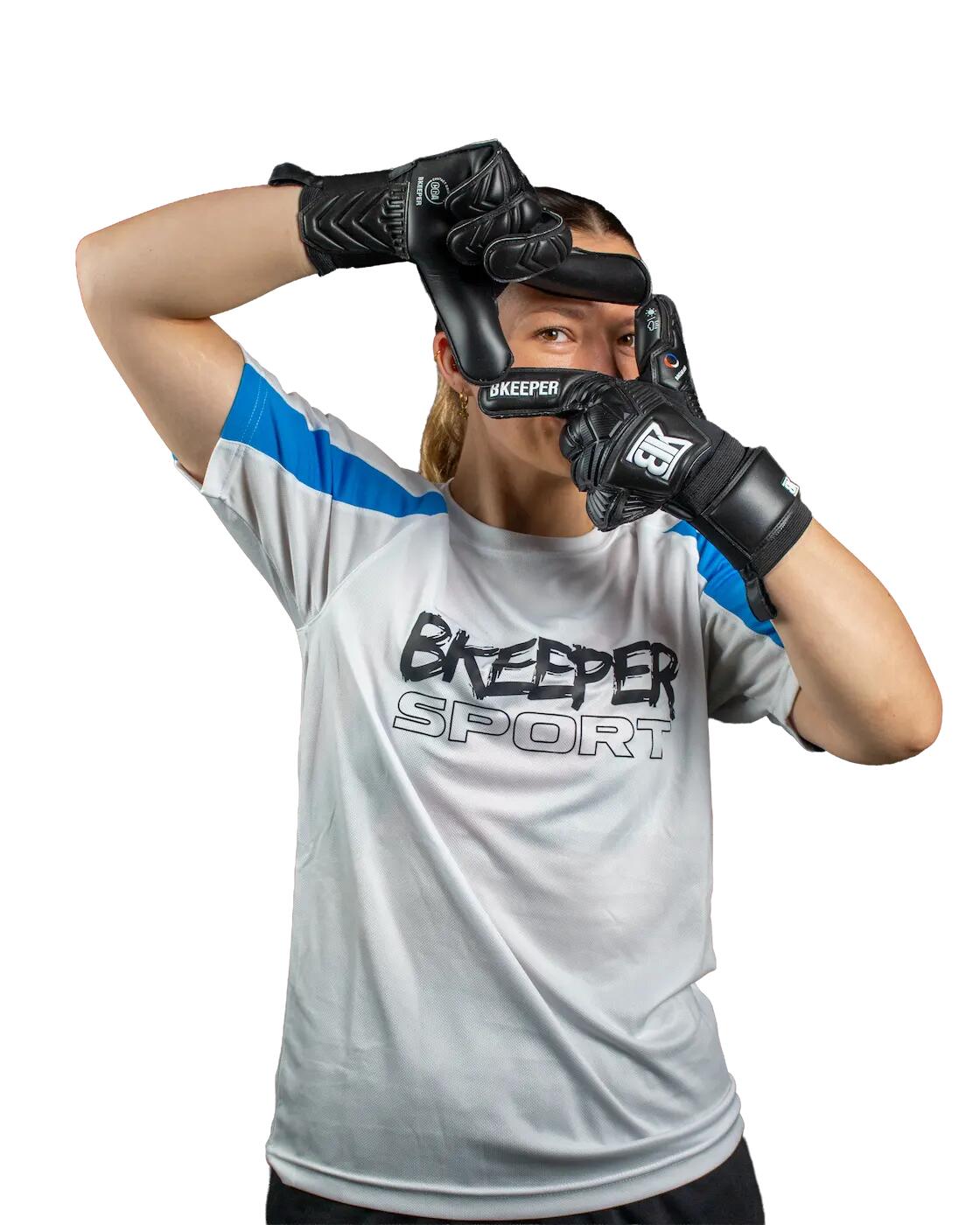 Luvas de goleiro Anzar nº 26 pretas para adultos 3/7
