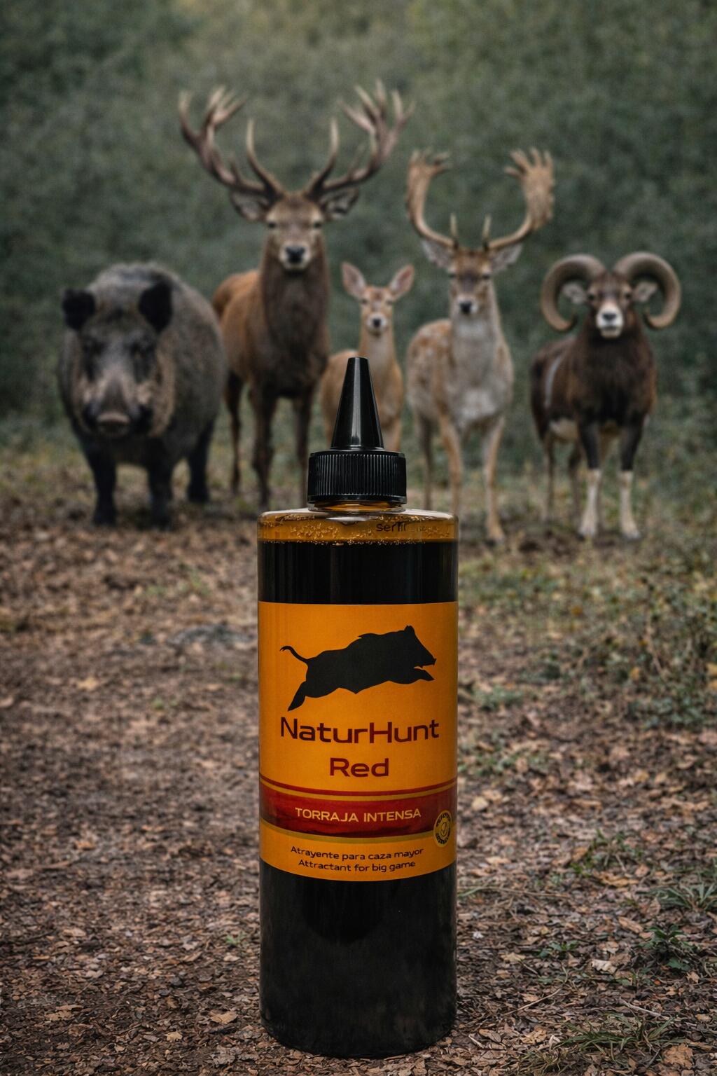 Atrayente para caza líquido 500ml NaturHunt Aditivo RED 2/2