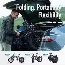 Vélo électrique pliant T5 20"-Batterie amovible 48V 13Ah–grande autonomie 7/7