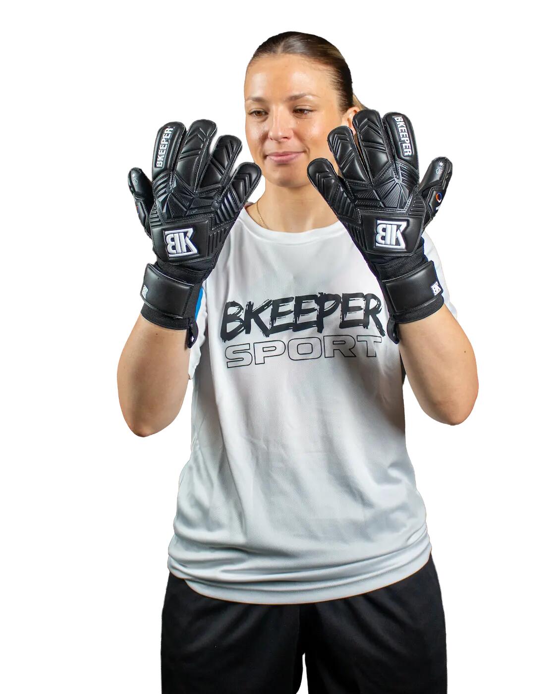 Luvas de goleiro Anzar nº 26 pretas para adultos 6/7