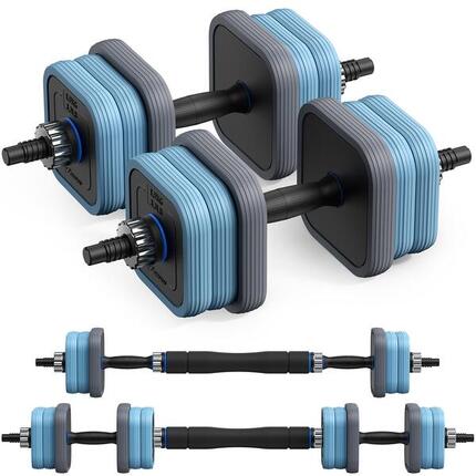 Haltère réglable 4-en-1 20 kg - Royal Blue