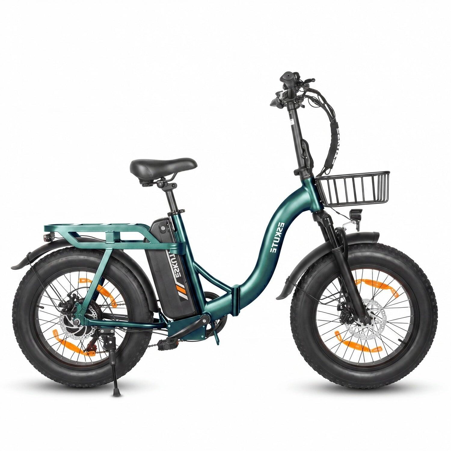 ESKUTE D202 E-Bike 250W 48V20.8Ah 20" freni a disco meccanici Verde 5/5