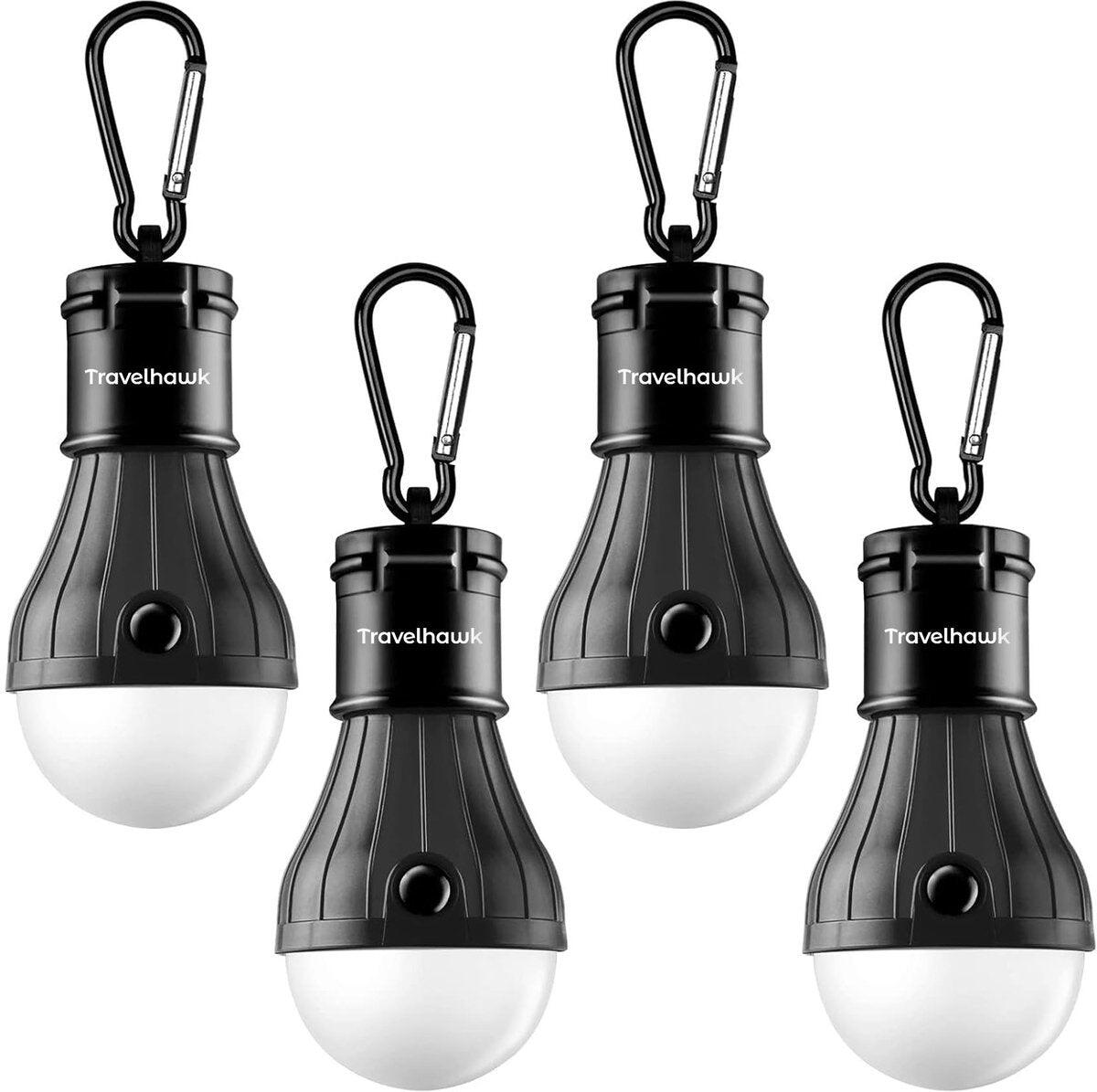 Lampă de camping 4 piese | Lampă de cort și iluminat de urgență
