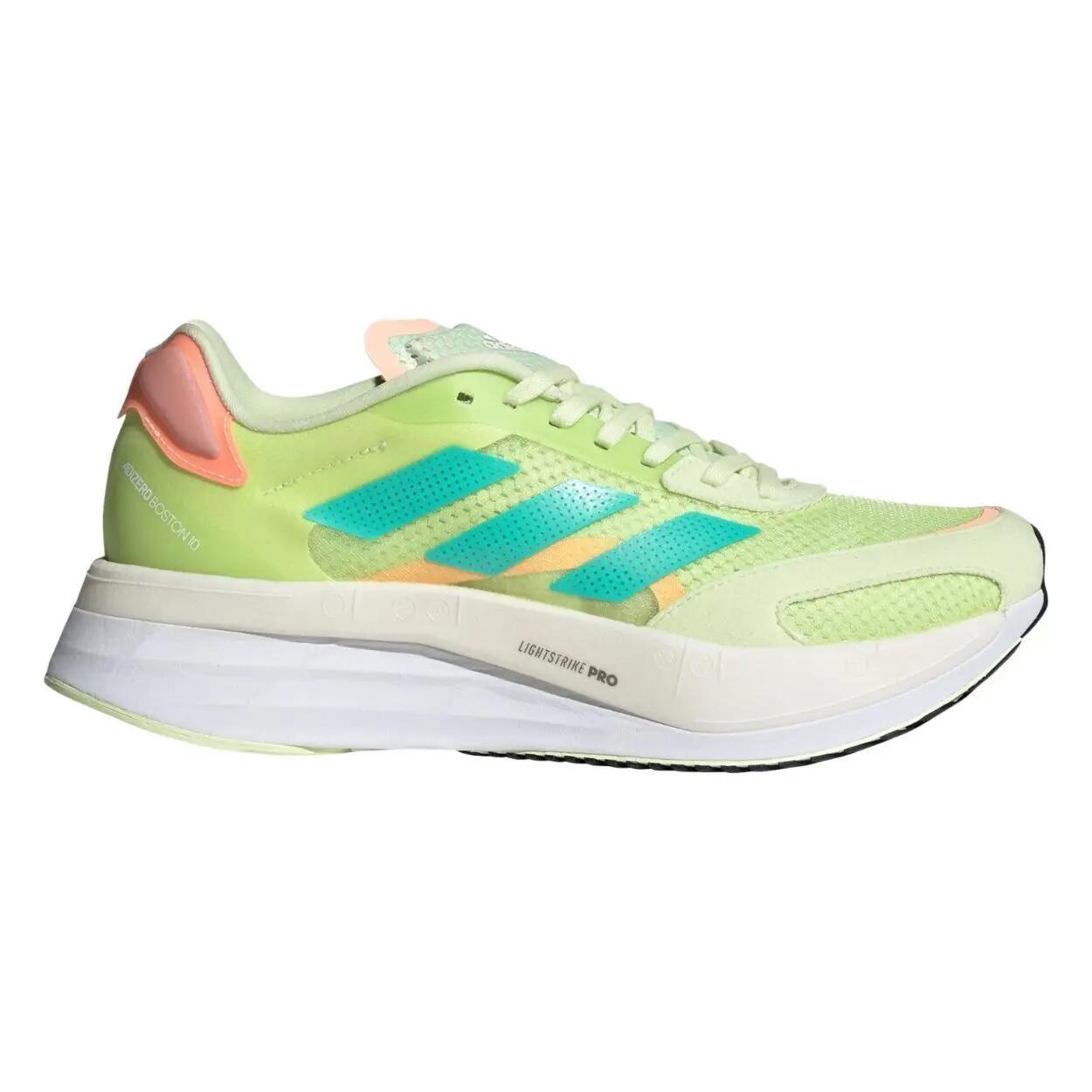 Adidas Womens Adizero Boston Shoes Runners Sneakers - Almost Lime