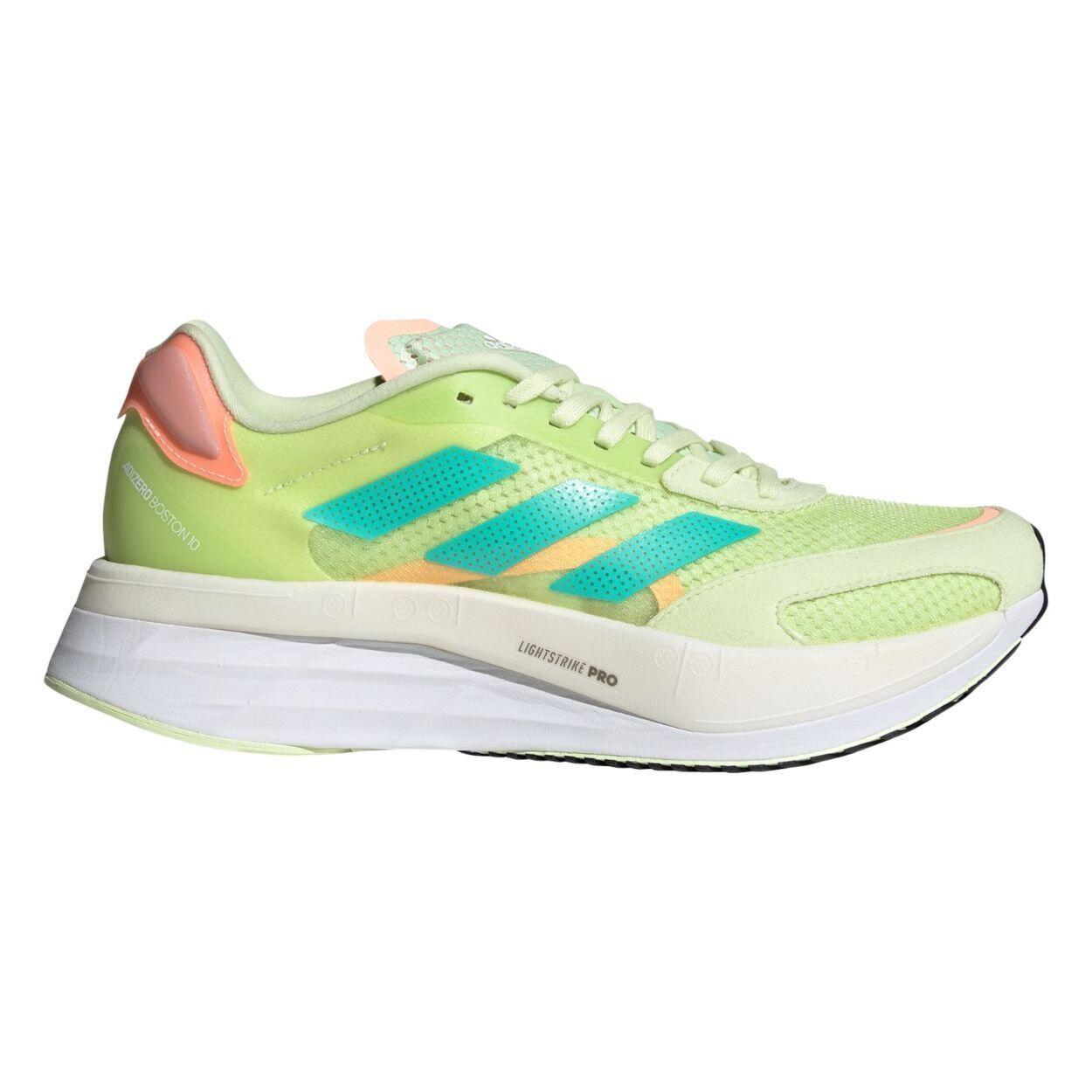 Adidas Womens Adizero Boston Shoes Runners Sneakers - Almost Lime