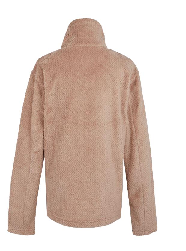 Heidy Fleecevest Dames Lange rits fleece Warm Taupe 2/6