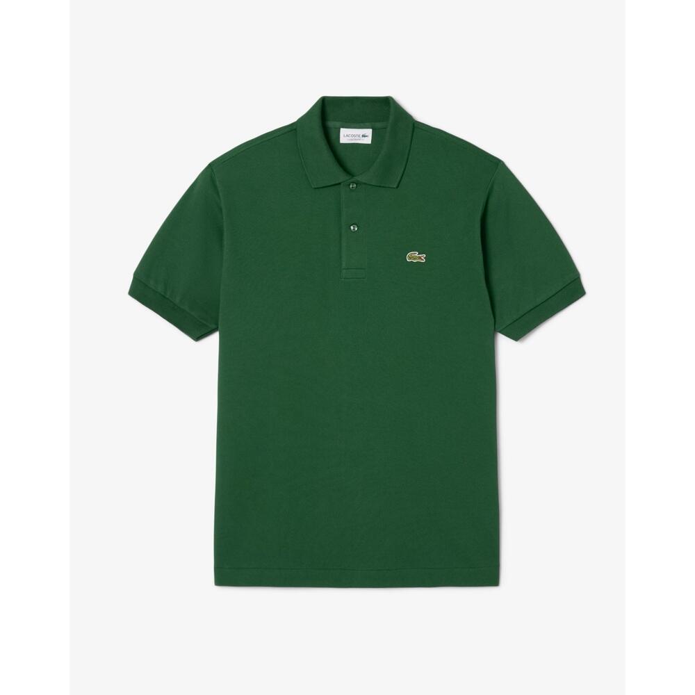 Lacoste Modello L1212 Short Sleeved Ribbed Collar S Colore Verde 6/6