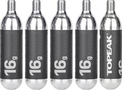 Topeak co2-cartridges 16 g met schroefdraad 5 stuks