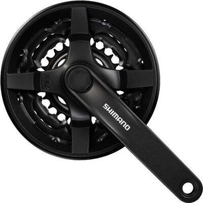 Shimano crankset tourney fc-ty501 6/7/8s black 48/38/28 170mm