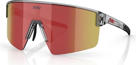 Unisex-Brille Bliz P004 L Dunkelgrau Transparent/Rot