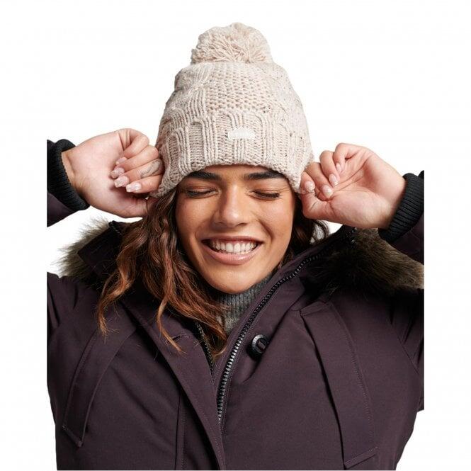 Berretto a pompon lavorato a maglia da donna Superdry 2/4