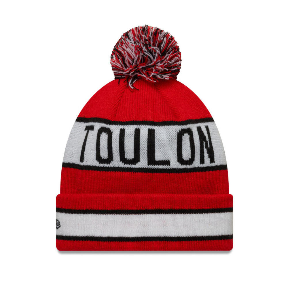 Bonnet à pompon New Era x RC Toulon Rouge, blanc et noir 2/2